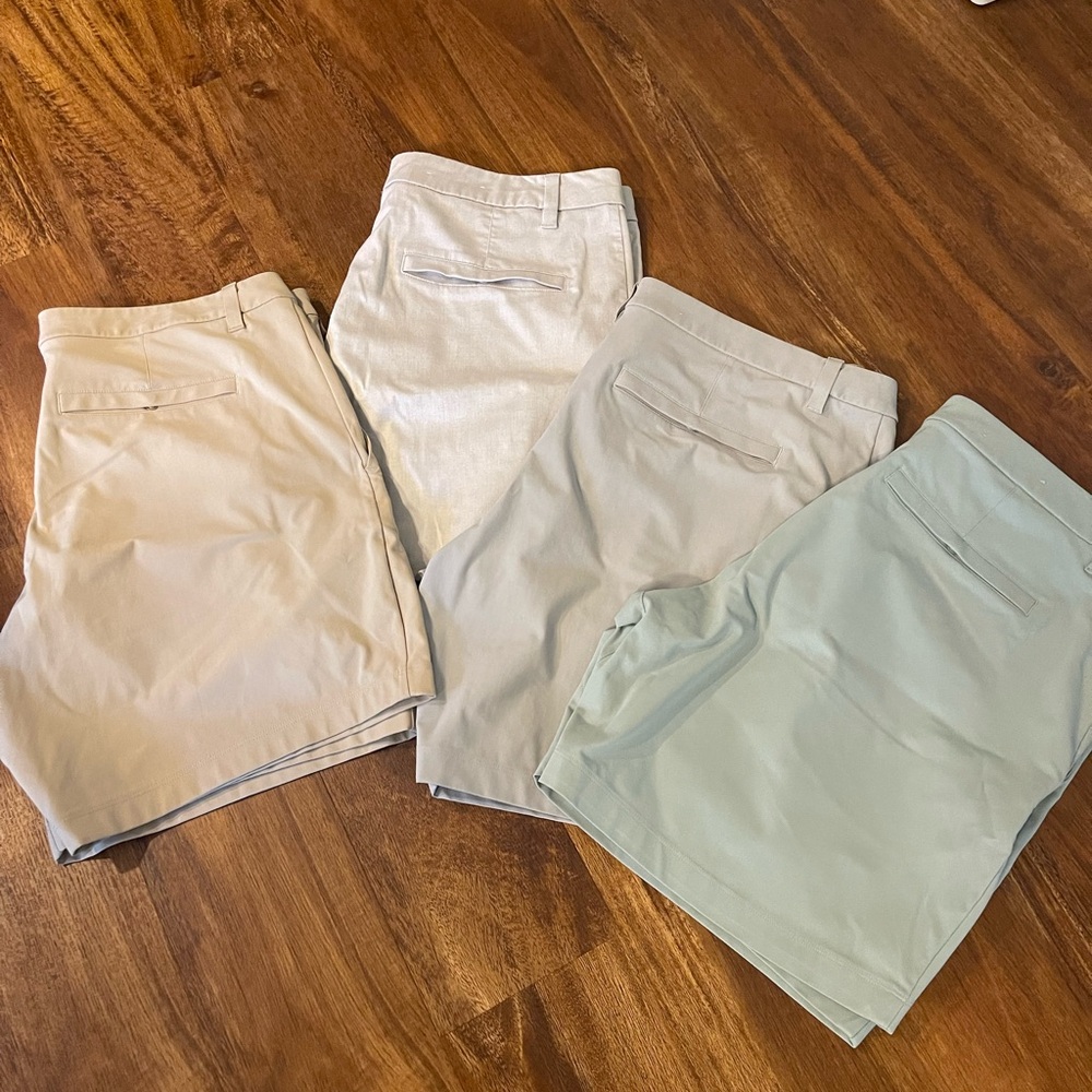 (4) pair of Lululemon 36” waist 7” inseam shorts